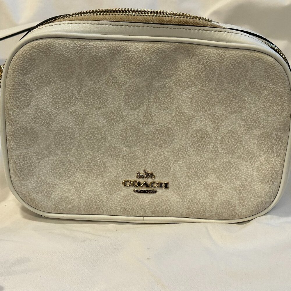 Coach Signature Jamie Camera Bag Shoulder Bag White
